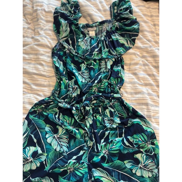 Tommy Bahama Floral Tropical Vacation Jumpsuit with Pockets & Waist Wrap - Small - Picture 9 of 10
